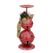 Portcandele metallo rosso 1p cmø10,5h26,5