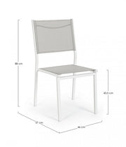 Sedia Hilde bianco Cloud da esterno cm 46 x 57 x 88 h