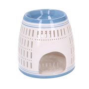 Bruciaessenze ceramica blu tondo cmø12,6h12,6