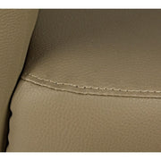 Poltrona in similpelle con pouf estraibile Tortora RITA 64,5x 59,5x h78 cm