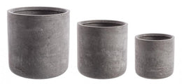 Set3 P.Vaso Cement Cil Grigio