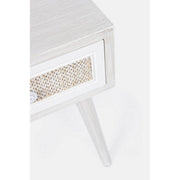 Mobiletto comodino in MDF un cassetto Bianco MONTIEL 35x30x h46,5 cm