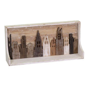 Mensola shabby con casette cm 82 x 20 x 38 h