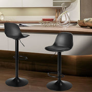 Sgabello regolabile completamente nero  36x40x85 cm