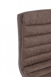 Sgabello bar vintage ecopelle marrone Connor cm 41 x 50 x 94,5
