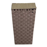 Cestone poliestere tortora foderato quadro cm33x33h53