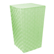 Cestone poliestere verde chiaro foderato quadro cm33x33h53