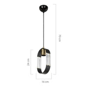 Lampada a sospensione Nova ASZ1136 pendente nero EFFEZ