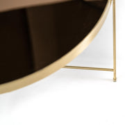 Tavolino in Vetro Temperato e Metallo - 70 x 70 x 40h