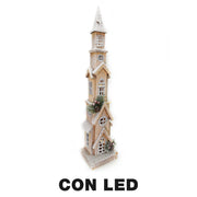 Casetta legno con led naturale cm14x12h69