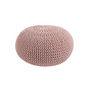 Pouf intrecciato rosa arredare design cm 80