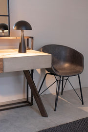 Sedia vintage ecopelle antracite Warhol