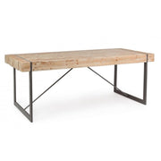 Tavolo urban industriale Garrett con piano in legno