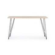 Consolle in acciaio con piano in legno DISTRICT 140x39x h79 cm