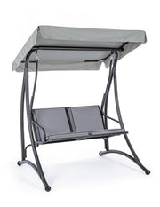 Dondolo in acciaio due posti Antracite GRELY 145x120x h185 cm