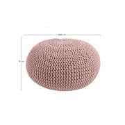 Pouf intrecciato rosa arredare design cm 80