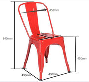 Sedia ferro new bristol nero cm 43x43h45/84