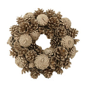 Crown with champagne pine cones cm ø30h8