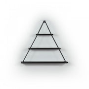 Libreria muro triangolare bacheca piramide nero cm 74 x 13 x 61 h EFFEZ