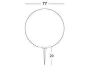 Sfera Da Pavimento D.78  linea ball  bianco