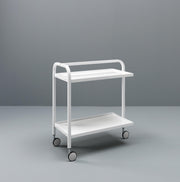 Carrello portabevande in metallo bianco 40x75x80h cm