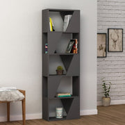 Libreria antracite 5 ripiani Frame 54xx24xh.168 cm