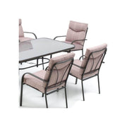 Set dining Antracite cuscini sedie Beige MADAGASCAR