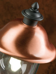 Paletto in Alluminio con Copertura in Rame e Diffusore Trasparente grigiorame