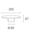 Testapalo in alluminio pressofuso con diffusore in termoplastico opalino - 18W - 2156 lumen - Luce naturale - IP65 grafite