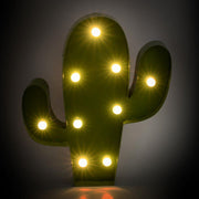 Cactus metallo verde con led cm25,5x30,5x5