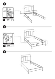 Letto metallo bianco singolo cm 90 x h 200