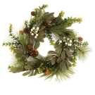 Round green plastic crown cm ø40