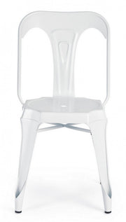 Sedia in stile contemporaneo in acciaio Bianca MINNEAPOLIS 44x53x h83 cm