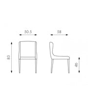 4xSedia in Microfibra Afrodite ruggine STS
