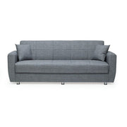 Divano letto Tre posti con Contenitore ROTTERDAM in tessuto Grigio 228x90x h89 cm