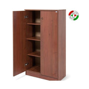 Armadio scarpiera Noce Antico in legno nobilitato 2 ante/4 ripiani 130x71x38