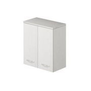 Pensile per lavanderia 2 ante con ripiano colore Bianco H77x71x38cm