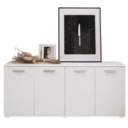 (2c) Mobile multiuso da soggiorno Bianco in legno nobilitato 180x80x45 cm