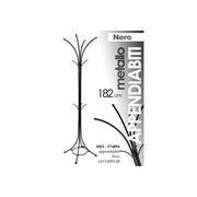 Appendiabiti piantana da terra nera in metallo cm 182