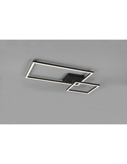 Plafoniera Soffitto Squadrata Orientabile Led Dimmer 4000K Padella Nero Trio Lighting