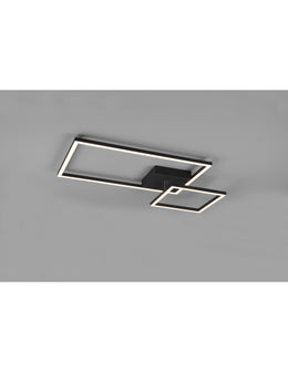 Plafoniera Soffitto Squadrata Orientabile Led Dimmer 4000K Padella Nero Trio Lighting