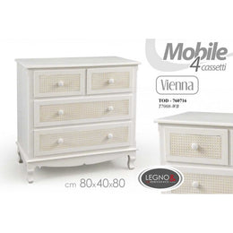 Como bianco beige vienna shabby cm 80 x 40 x 80 h