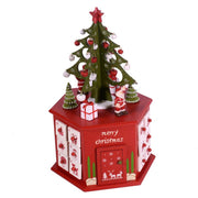 Calendario dell'avvento legno albero cm20,5x23,5h37