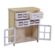 Mobiletto naomi 2 ante + 4 cassetti naturale rettangolare cm 60x30h72