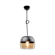 Lampada a sospensione Punto ASZ0857 diffusore bicchiere rovesciato nero EFFEZ