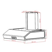Cappa con camino Maestrale inox 60 Potente e Stilosa