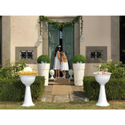 Bama Colonna Alba Fiori cm. 43x74,5h lt. 20 Bianco Plastica Fioriera 31890