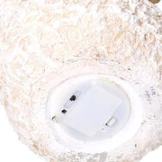 Babbo natale led resina con renna e pupazzo cm27,5x20h48