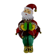 Babbo natale resina seduto rosso cm19,5x18,6h32,1