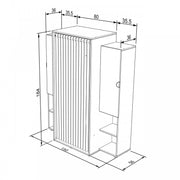 Guardaroba rovere con ante ed appendiabito da cabina o da camera